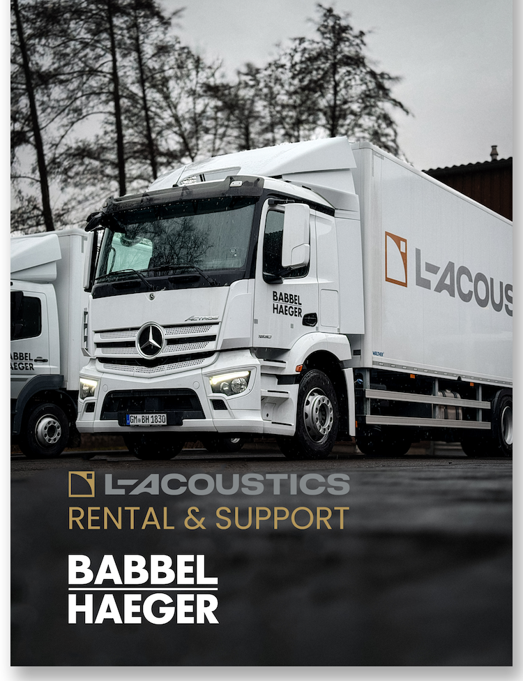 L‑Acoustics Rental & Support Bild mit weißem Mercedes LKW